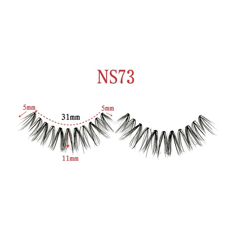 2026Vegan Clear Band Comfort Super Thin Strip Handmade Eyelash Strips Wispy Cruelty Free Synthetic 3D Natural Cat Eye Lashes