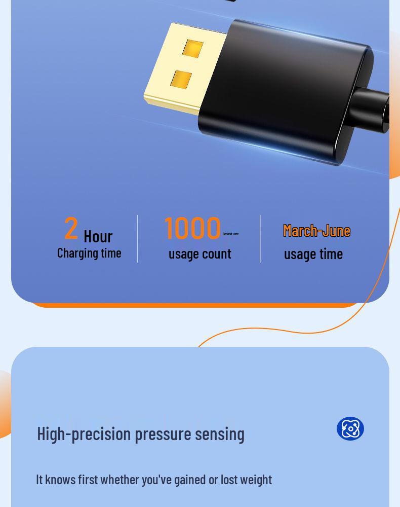 Rechargeable High-Precision Household Electronic Weight Scale, Durable and Compact with Free Shipping