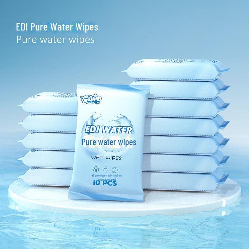 Упаковка из 10 влажных салфеток для младенцев — нетканые, маленькие, идеально подходят для ухода за матерями и детьми