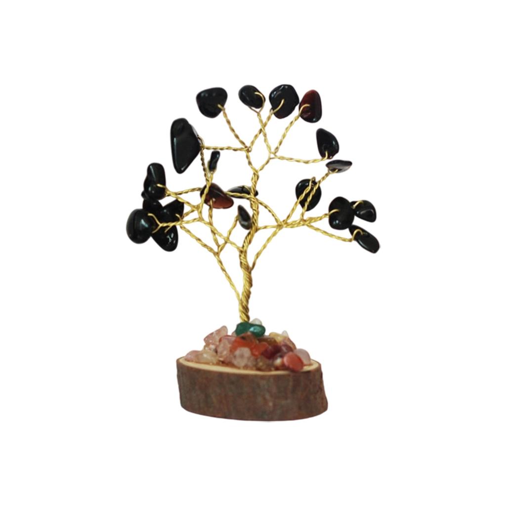 Crystal Tree Of Life Set With Wooden Base, A Tree For And Home Decoration