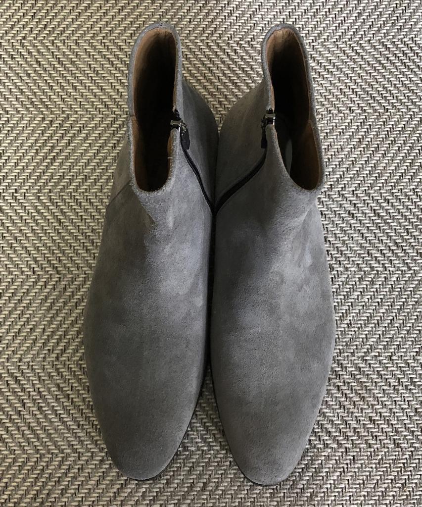 Joenshoe Hugo Rounded Suede Side Zipper Chelsea Boots Gray