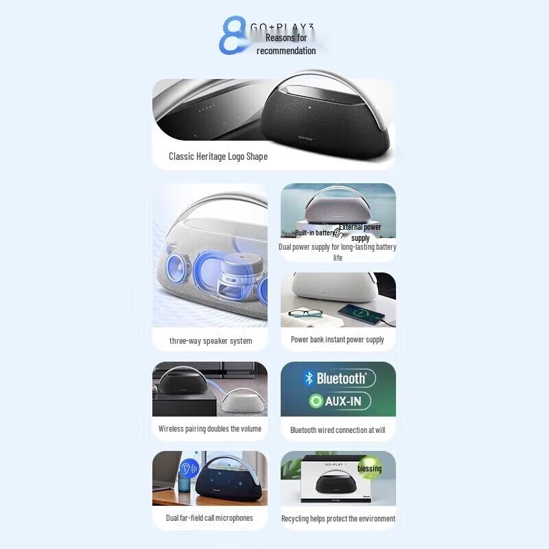 Портативная Bluetooth-колонка для улицы Harman/Kardon GO+PLAY 3