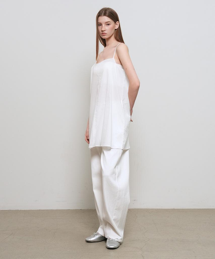 General Idea Cotton Sleeveless Dress [White] / Gf2Lop508