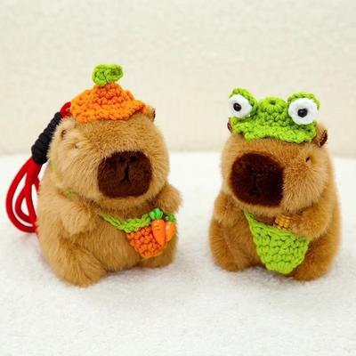 Коллекционная кукла капибара Кукла Плюшевая игрушка Брелок Подарок на день рождения Кукла