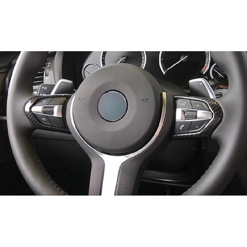 Для BMW X5 X6 F15 2014-2018 ABS Карбоновое волокно Рамка кнопки рулевого колеса Отделка