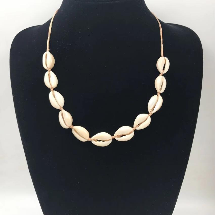 1 шт. Натуральный простой повседневный женский подарок Модный универсальный регулируемый браслет-ракушка из морской веревки, набор ожерелий, ювелирное ожерелье