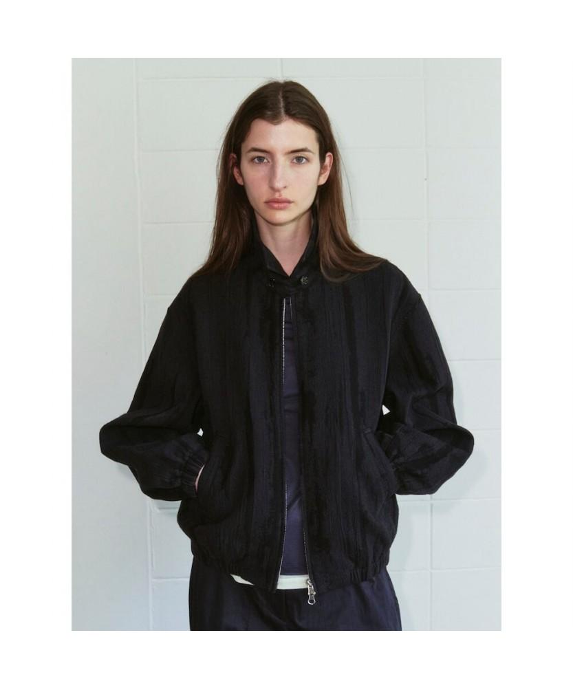 ANGGAE Jacquard Blouson Jacket Black