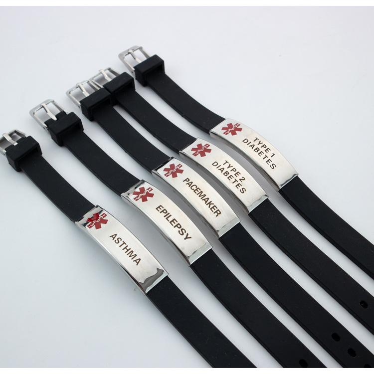 Модный браслет-идентификатор медицинской тревоги для мужчин, браслет PACEMAKER, регулируемые силиконовые браслеты для женщин, первая медицинская помощь