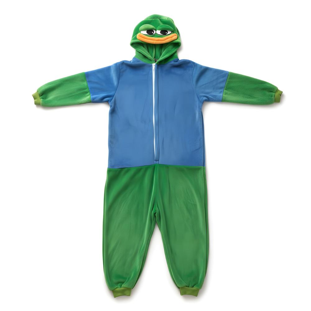 Onesie Kigurumi Pajamas Costume Pepe Frog : 175 - 185Cm