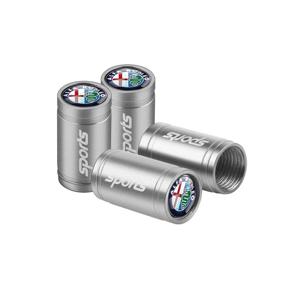 Car Stickers For Alfa Romeo QY 4Pcs Car Valve Cap Wheel Tires Air Tyre Stem Cover For Alfa Romeo Giulietta 159 147 Giulia MiTo Spid