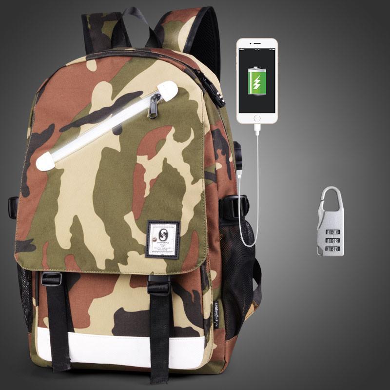 Рюкзак с мультяшным рисунком и USB-зарядкой для студентов и повседневного использования