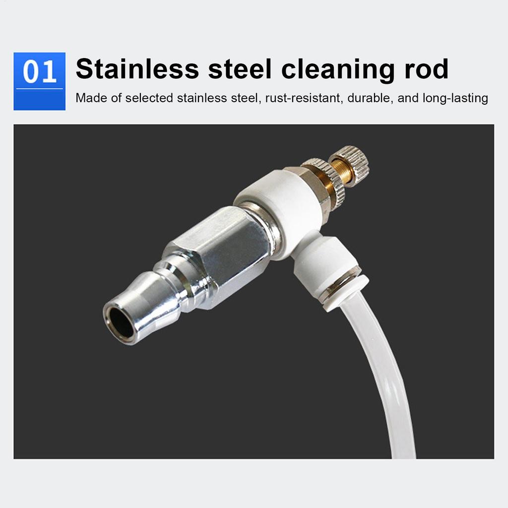 Pneumatic Pulse Cleaner Cleaning Removal Anti-Slip Pneumatic Brush Tool for Vehicle Maintenance Garage Combustion Chamber