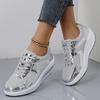Fashion Gold Silver Platform Wedge Shoes Women Thick Sole Luxury Breathable Mesh Sports Shoes Woman Casual Sneakers Female Shoes Trainer