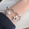 Xiaomi 100% Solid 925 Sterling Silver Metal Bracelet for Women Vintage Handmade Simple Heart Star Bracelet Birthday Gift Party