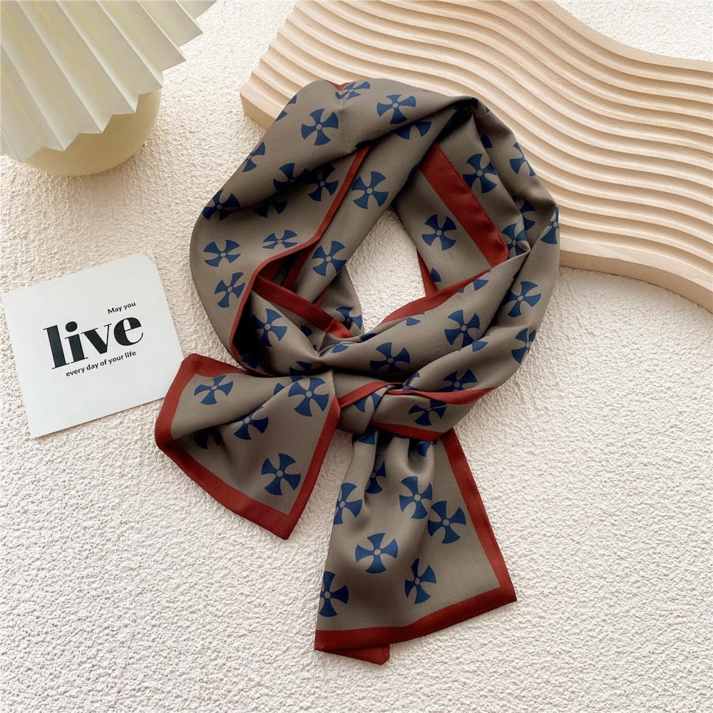 New Scarves Silk Scarves Women'S Spring And Autumn Season Long Decorative Professional Scarves Summer Thin Styles Paired With Shirts Stylish