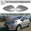 Подходит для Ford Fiesta 2011~17 Левая+Правая Накладки на Зеркала Бокового Вида Двери Серебристые