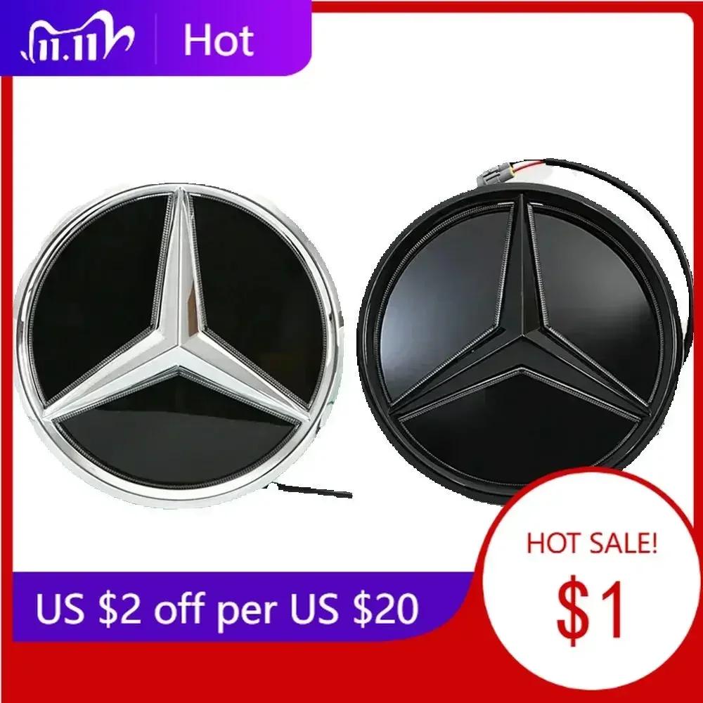 Автомобильная наклейка Для Mercedes Benz Для Mercedes Benz W176 A180 A200 A250 Передняя решетка Звезда Логотип 3D Зеркальный значок Со светодиодной подсветкой Ch