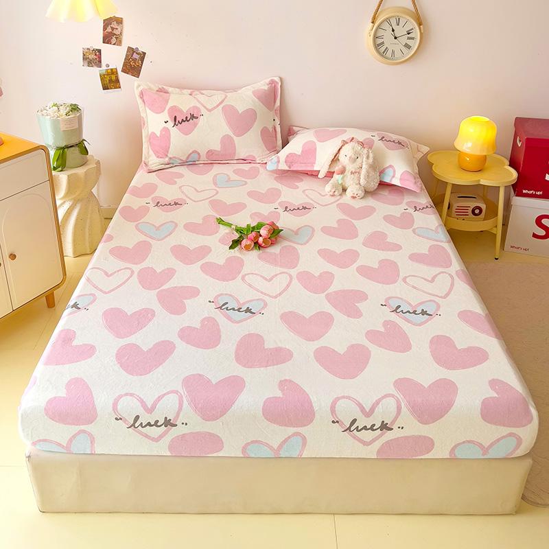 Простыня в мультяшном стиле, бархатное покрывало 120x200, зимняя простыня на резинке, приятная для кожи, простыни из постельного белья, драпа де литр (Нет наволочки)