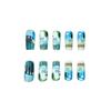 24 Nail Art Hawaii Resort Wind Beach Coconut Tree Digital Medium Rectangle Wearing Nail Art