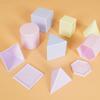 8 шт. Визуальные обучающие пособия Объемная форма Игрушка Прозрачные 3D Геометрические формы Обучающие пособия Монтессори Игрушки Математическое образование
