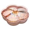 Double Layer Plastic Candy Fruit Snack Storage Box Tray Pink