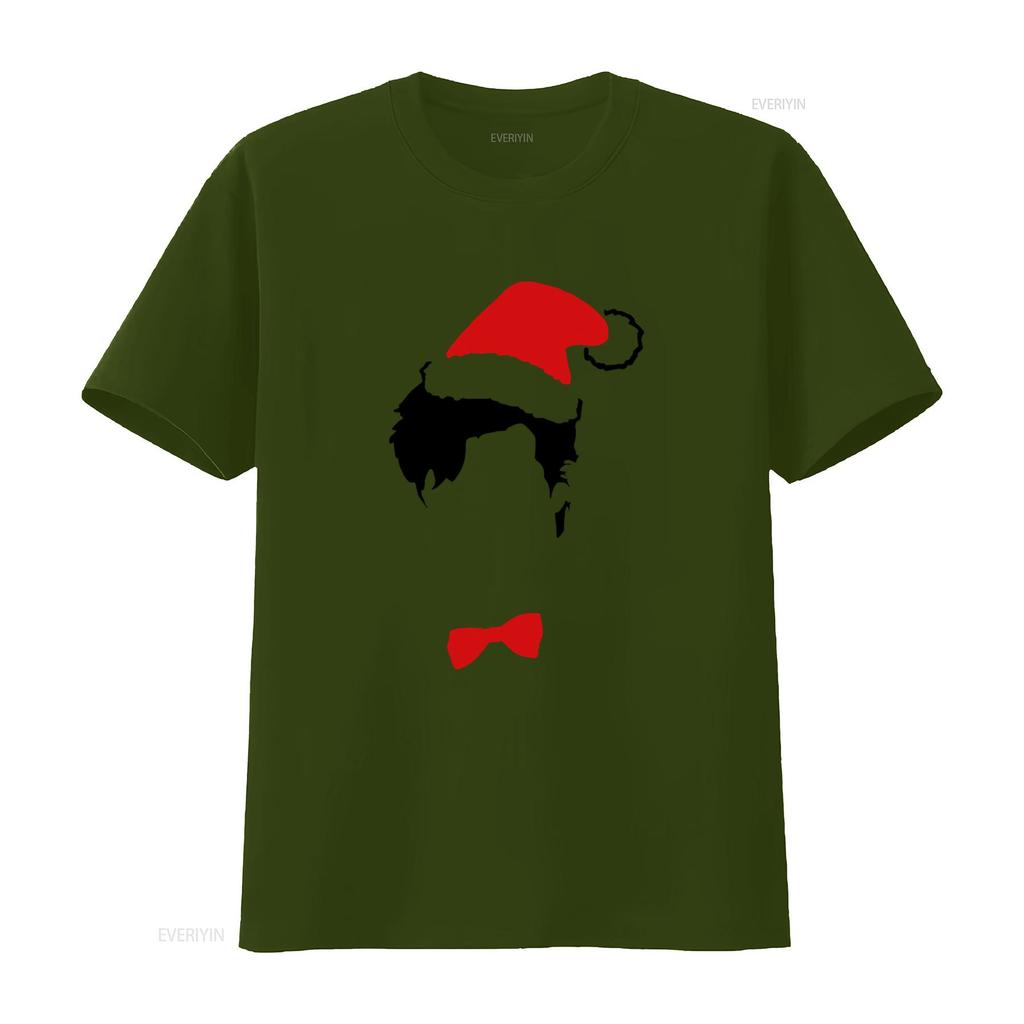Matt Smith 11th Doctor Christmas Hat T Shirt Festive Design For Holiday Season Vintage Graphic Designer Clothes
