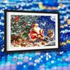 Full Round Diy Diamond Painting Santa Claus and Deer Diamond Embroidery Christmas Cross Stitch