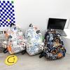 Schoolbag high school backpack boys ins trendy cool personality graffiti college student schoolbag women's casual simple versatile backpack