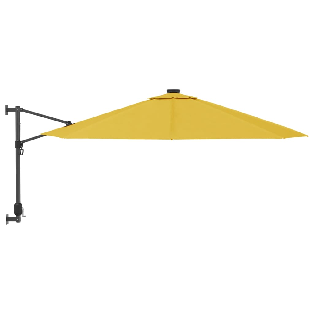 Wall Mounted Sun Umbrella Yellow 290 cm