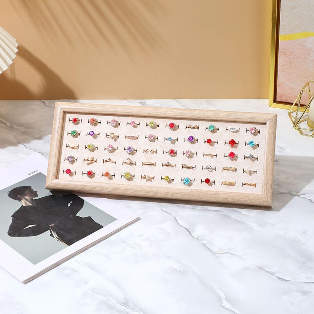 50 Slot Rings Display Tray Large Capacity Jewelry Storage Pallet Dresser