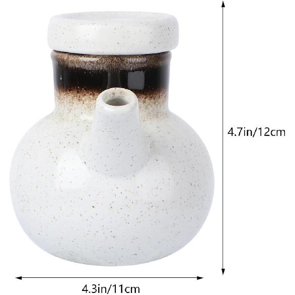 Бутылка для соевого соуса Angoily Керамическая бутылка для приправ Керамический дозатор для соевого соуса Бутылка 300 мл Японский стиль Дозатор для масла Дозатор для уксуса Соевый соус сёю