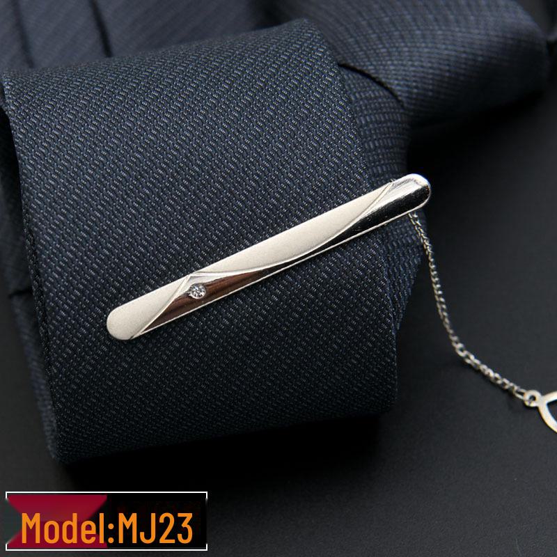 Мужской серебряный формальный зажим для галстука - элегантный и профессиональный дизайн