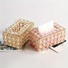 Light Luxury Paper Towel Storage Box Shiny Cube Paper Dispenser  Living Room