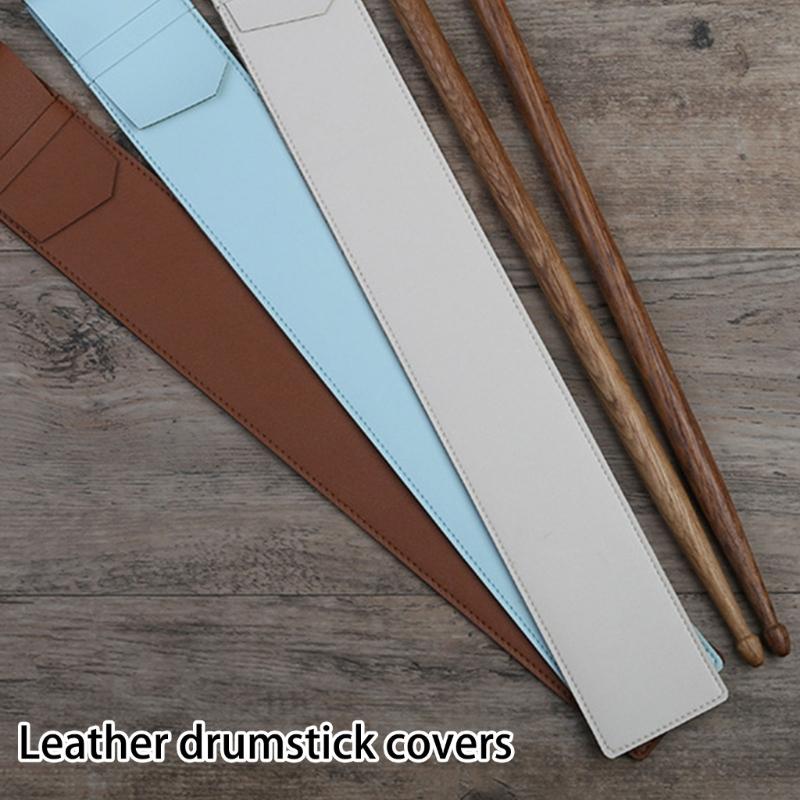 Защитный чехол для барабанных палочек из искусственной кожи, портативный чехол для хранения барабанных палочек, водонепроницаемая сумка для барабанных палочек, удобная для переноски
