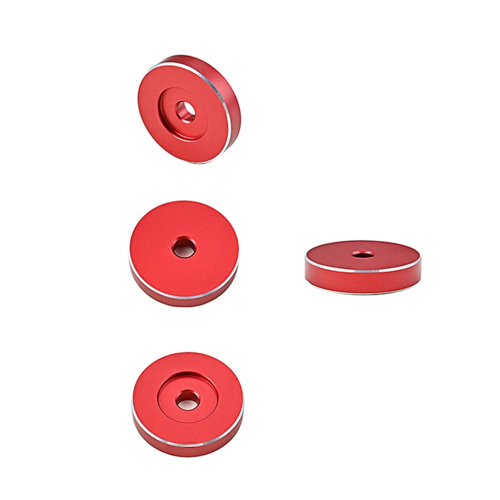 Hot Sale 45 RPM Turntable Adapter Solid Aluminum Black Red Vinyl Turntable Center Adapter 7 inch EP Record Turntable Phonograph