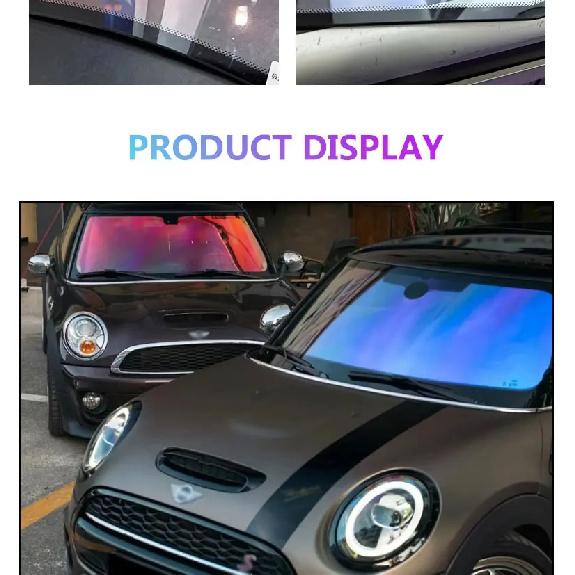 50x900cm VLT70% High-quality Korean material HD car side window Blue/Purple/Green chameleon film solar tint