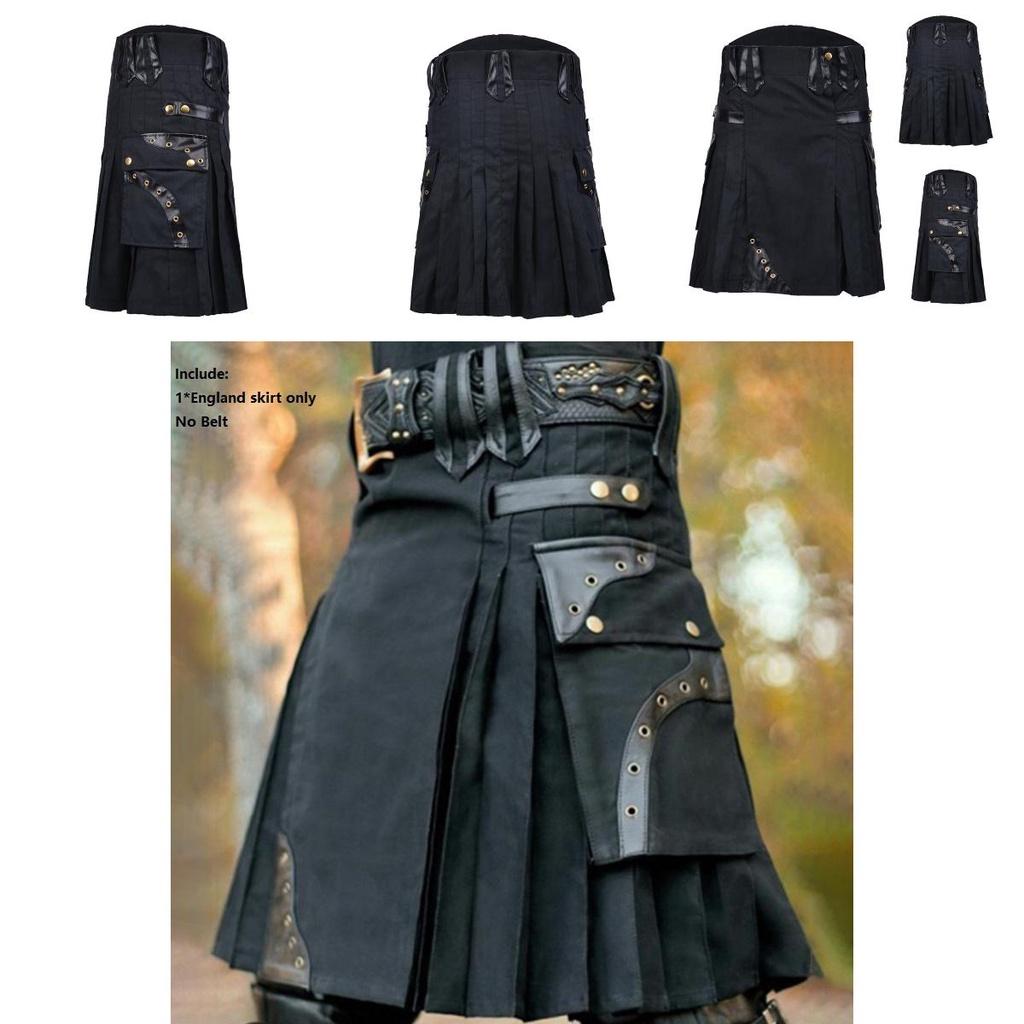 Elegant Medieval Scottish Mens Kilt For Authentic Vintage Cosplay Costumes