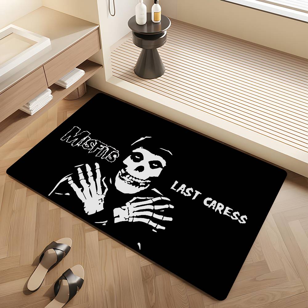 Punk Band The Misfits Room Mats Retro Multiple Choice Living Room Kitchen Rug Non-Slip Welcome Rug