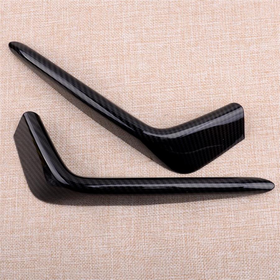 Carbon Fiber Look ABS Fog Light Trims Front+Rear For Honda Civic Hatch 2020 2021