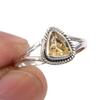 Natural Citrine Gemstone Handmade 925 Sterling Silver Jewelry Ring Size 7 C8W33