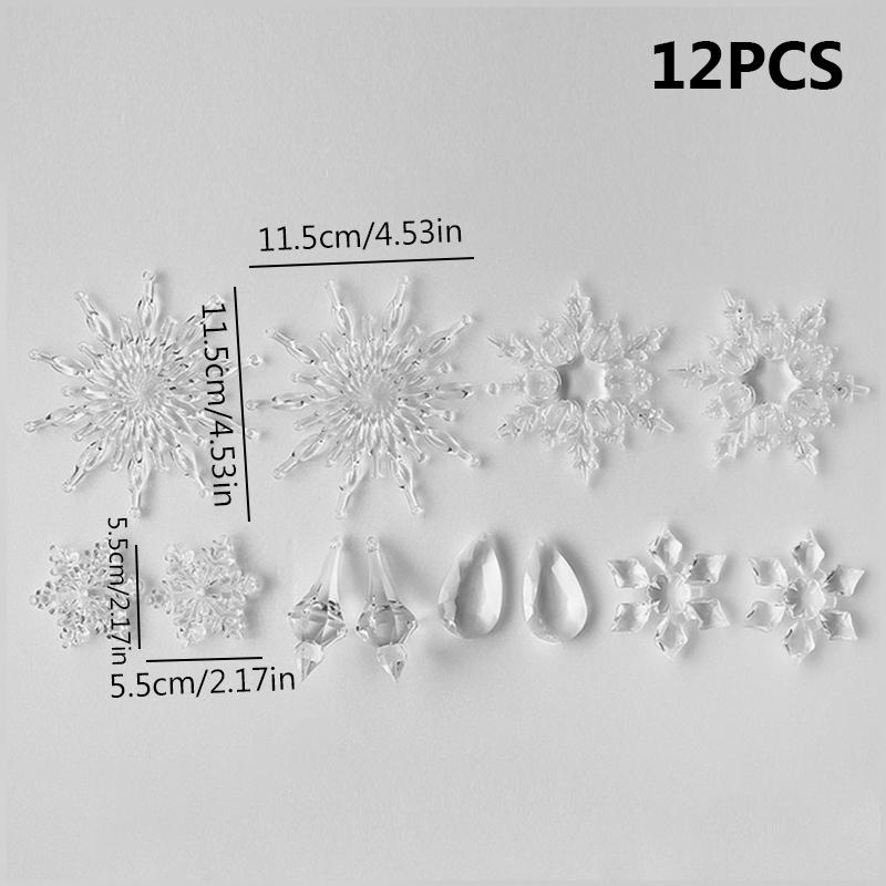 10/12 шт./комплект подвеска на рождественскую елку украшение праздничные принадлежности креативный рождественский прозрачный кулон