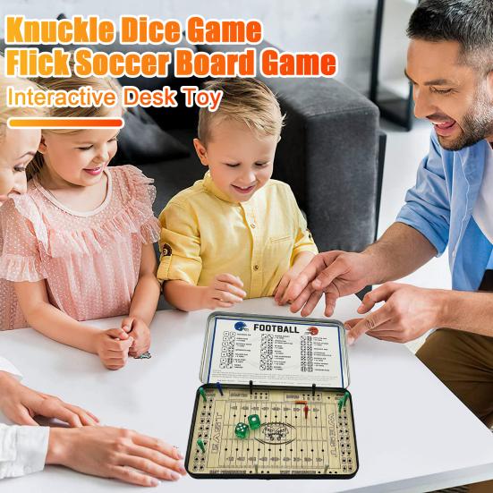 Дорожная деревянная настольная игра Бейсбол Регби Флик Футбол Игра в кости для нескольких игроков