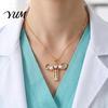 Gynecologist Uterus Necklace Necklace, Feminist Medical Symbol Pendant Obstetrician Statement School Graduation Present Jewelry with Faux Pearl