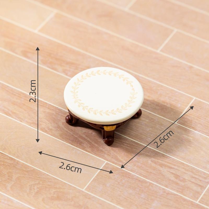 Miniature Retro Dollhouse Furniture with Luxury Golden Details Non-toxic Paint for Kids DIY Dollhouse Decoration Gifts