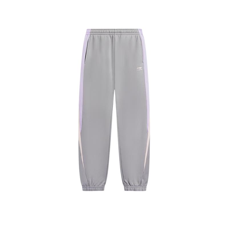 Li-Ning Детские хлопковые махровые брюки-джоггеры