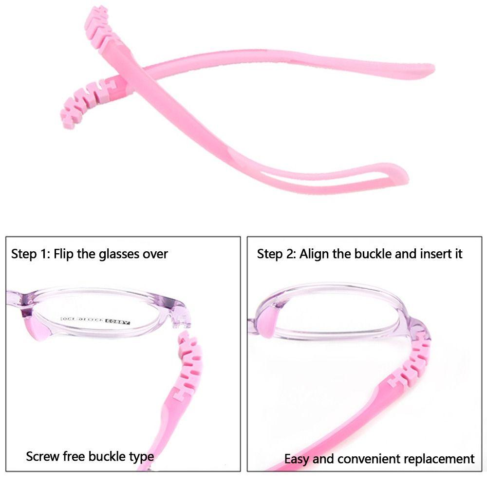 Snap-on Glasses Arm Silicone Spectacle Frame Durable Replacement Leg for Children