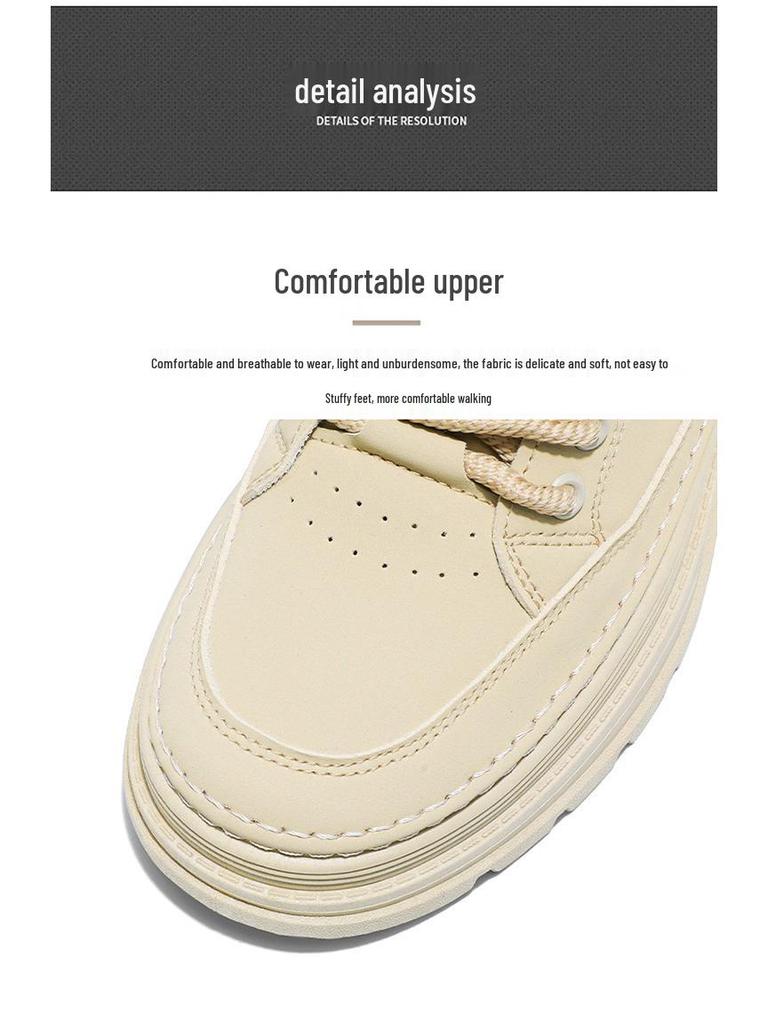 Мужские осенние ботинки Martin: Трендовые кожаные ботильоны на толстой подошве для работы, повседневной носки и катания на скейте.