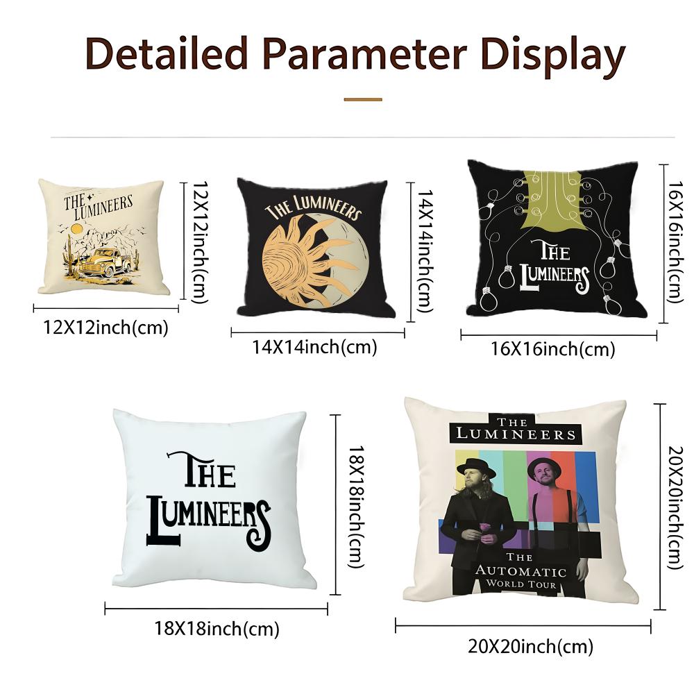 Indie The Lumineers Cushion Cover Cushion Cover Set 4Pcs 50X50 45X45 40X40 Pillowcase Decorative Sofa Home Decor