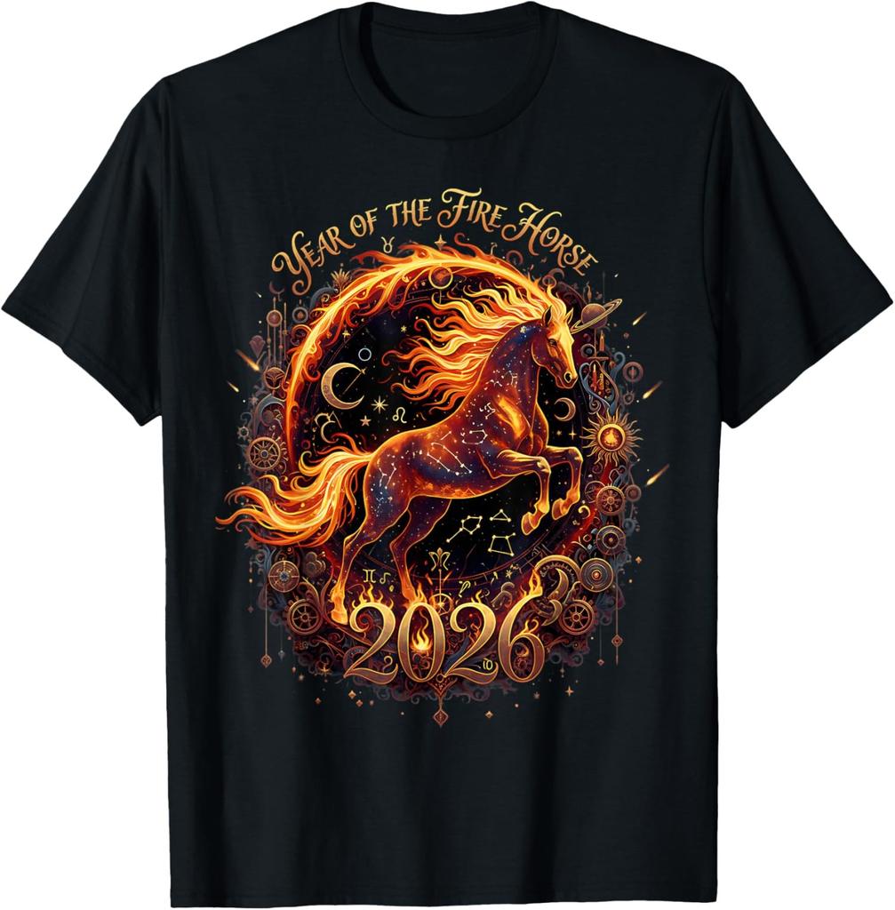Year of the Fire Horse 2026 Zodiac Unisex T-Shirt