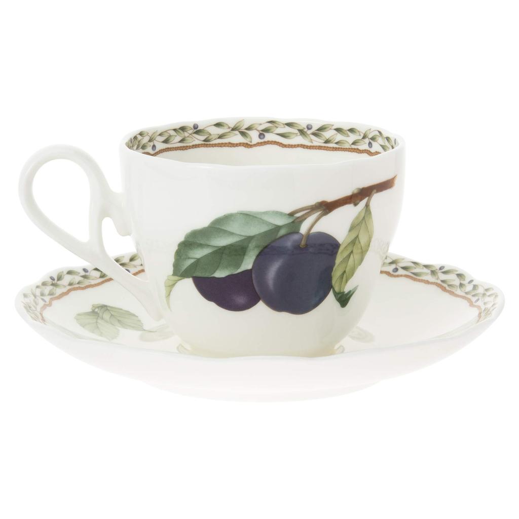 Чашка-блюдце Noritake 250 куб. см Orchard Garden, безопасная для микроволновой печи, костяной фарфор и (Кофе чай) Т97887/4911